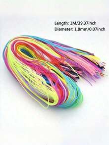 120/200pcs Colorful PVC Plastic Braiding Cord, DIY Handcraft Plastic Weaving String For Handmade Projects - Multicolor - View 8