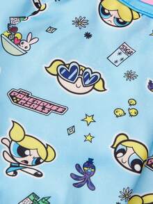 THE POWERPUFF GIRLS X PETSIN 1 buah Jumpsuit Hewan Peliharaan Gaya Olahraga Biru, Motif Kelinci, Penyihir & Bintang, Ramah Kulit & Bernapas, Poliester Lembut, Anti Kutu, Tidak Mudah Rontok, Tahan Panas, Sangat Lucu untuk Kucing & Anjing, Pakaian Seru di Dalam & Luar Ruangan - Biru - View 9