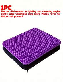 1PC Gel Cushion Set With Cloth Cushion Breathable To Relieve Prolonged Sitting Pressure, Suitable For Back, Sciatica, Tailbone Seat Cushion For Office, Car, Support For Multiple Scenarios - multicolor - View 10