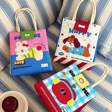 1 buah Tas Bekal Kawaii Kotak Bekal Lucu untuk Wanita Tas Bekal yang Dapat Digunakan Kembali Tas Tangan Tas Pendingin untuk Piknik dan Kerja - MultiWarna - View 8