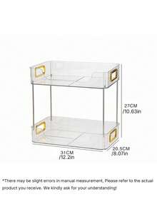 Desktop Cosmetic Storage Box, Skincare Organizer, Bathroom Counter Storage Rack, Luxury Home Floor Storage Shelf For Vanity - multicolor - View 4
