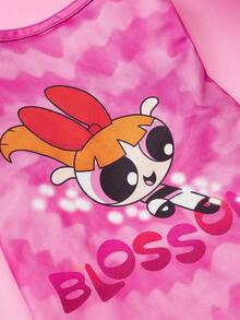 THE POWERPUFF GIRLS X PETSIN 1件可愛大眼女孩字母印花寵物背心，超柔軟親膚、透氣，讓您的貓或狗保持涼爽舒適，適合室內休息或戶外玩耍，為您的毛茸茸好友打造有趣的日常造型 - 彩色 - 查看 14