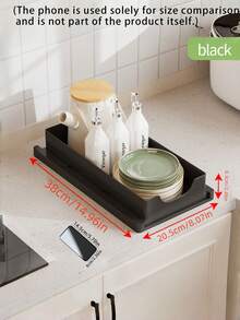 A Versatile, Retractable Water Basin Under-Cabinet Drawer Unit With Adjustable Width From 17.1 Inches To 26.77 Inches, Suitable For Storage, Kitchen, Bathroom, And Living Room Drawer Organization. It Features Sliding Rail Design For Easy Access. - Black - View 3