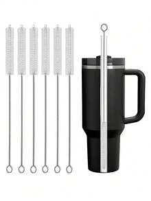 Cup Straw Cleaning Brush, Reusable Straw Cleaner,Sippy Cup, Bottle And Tube, For Kitchen & Dining Room, Outdoor, Camping Cup Accessories - Multicolor - View 3