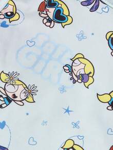 THE POWERPUFF GIRLS X PETSIN 1件可愛大眼女孩花朵與情書印花寵物背心，親膚透氣，休閒風格，防蚤、減少掉毛、耐熱，讓您的貓或狗舒適可愛，適合室內或室外日常穿著 - 彩色 - 查看 10