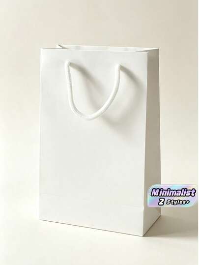 5/10 pezzi 7.87x5.9x2.36 pollici, Mini borse regalo con manici, Borse di carta per confezioni regalo extra piccole, Adatte per bomboniere, regali di compleanno, festa di nascità, matrimonio, celebrazione, laurea, vacanze (Bianco)