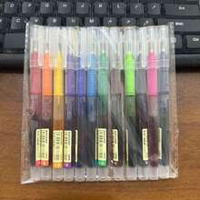 36 Multi-Color Quick-Drying Liquid Ink Pens, 0.5mm Ultra-Fine Needle Tip, Smooth Writing Without Smudging, Suitable For Diary Writing, Note-Taking, And School Office Supplies. - Colored Direct-liquid Gel Pen - View 9