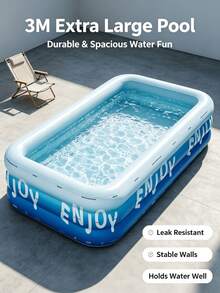 1pc Foldable Inflatable Swimming Pool, Portable Indoor/Outdoor Use No Electricity Required, 1-3/4 Person Capacity Double Layer Design, Holiday Party Music Festival, Inflatable Pool Float, Indoor/Outdoor - Antarctic Glacier Inflatable Swimming Pool - View 7