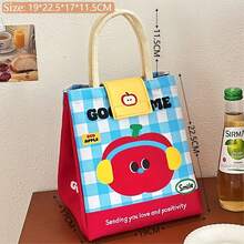 1 buah Tas Bekal Kawaii Kotak Bekal Lucu untuk Wanita Tas Bekal yang Dapat Digunakan Kembali Tas Tangan Tas Pendingin untuk Piknik dan Kerja - MultiWarna - View 14