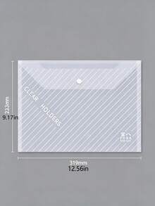 A4尺寸透明彩色PP塑膠文件夾，防水大容量，適用於辦公文件儲存與學生文具收納，開學季首選，返校必備，學校用品 - 彩色 - 查看 6