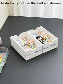 1 Desktop Storage Organizer With 4 Drawers,Space Saving Multi Purpose Countertop Storage Box For Stationery Cosmetics Small Supplies, Ideal For Dorm Bedroom Vanity Office Desk - Multicolor - View 9