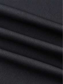 SHEIN BASICS 女款拼色高腰日常健身緊身褲 - 黑色 - 查看 9