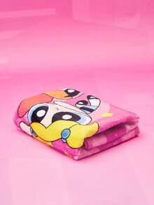 THE POWERPUFF GIRLS X PETSIN 1件酷炫三人行走大眼女孩寵物毯，適用於貓狗，玫瑰紅秋冬款厚實保暖吸水浴巾，適合沙發、床鋪、旅行，生日或週年紀念的舒適禮物 - 玫紅色 - 查看 1