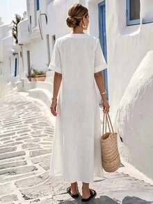 Breezaya White Dress Summer Dress - White - View 2