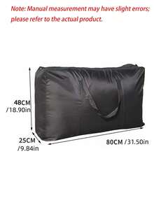 1Pc Extra Large Waterproof Oxford Handled Storage Bag -Lightweight Portable Moving Packing Organizer For Travel, Seasonal Home Decor - Black - Moving Bag 1 - View 3