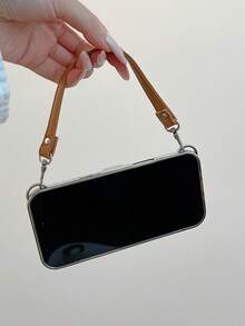 1 Buah Casing Ponsel Berbentuk Kamera Vintage 3D dengan Tali Selempang, Pelindung Anti Guncangan TPU+PC Kompatibel untuk iPhone 16/16 Pro/16 Pro Max/17 Pro Max, Casing Ponsel Desain Kamera Lucu - Hitam - View 4