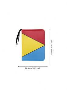 Zazumi 1pc Red White Colorblock Zipper Trading Card Binder, Portable Card Collection Album With Wrist Strap, Game Card Storage Book For TCG Cards, Sports Cards, Collector Organizer & Gift - View 12