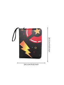 Zazumi 1pc Red White Colorblock Zipper Trading Card Binder, Portable Card Collection Album With Wrist Strap, Game Card Storage Book For TCG Cards, Sports Cards, Collector Organizer & Gift - View 16