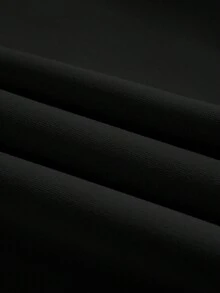 Resyla 女款美式復古高級簡約拉鍊連帽衛衣，秋冬時尚獨特風格 - 黑色 - 查看 4