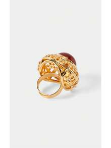 Noxbound Resin Niche Personalized Ring - Gold-orange resin - View 6