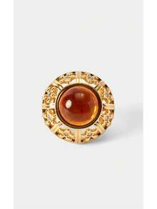Noxbound Resin Niche Personalized Ring - Gold-orange resin - View 2