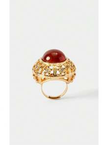 Noxbound Resin Niche Personalized Ring - Gold-orange resin - View 5