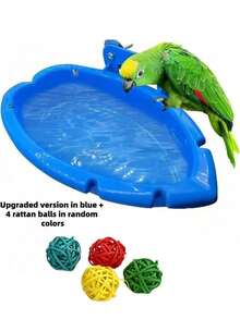 1 Stück Vogelbad für Papageienkäfig - Hängende Badewanne Vogelbad, Papageien-Badebox, Vogelkäfig-Zubehör Badebedarf, tragbare Papageien-Bade- und Fütterungsschale - A - Übersicht 9
