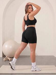Velisys Velisys 2 Pieces Plus Size Women's Everyday Fitness Multi-Functional Sports Shorts Cycling Shorts - Multicolor - View 10