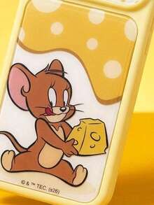 SHEIN TOM & JERRY X Lilla&Me 時尚高端印花圖案手機保護殼設計，適用於 iPhone，可愛時尚且精緻 - 彩色 - 查看 3