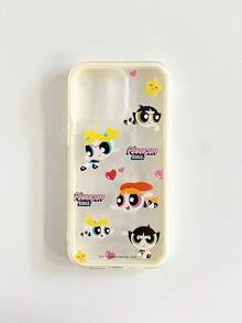 ShellaStory THE POWERPUFF GIRLS X SHEIN 時尚高端印花圖案保護手機殼設計，完美適用 ，可愛時尚且精緻 - 彩色 - 查看 8