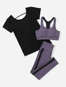 Velisys Velisys 3pcs Softness & Lightweight Sports Set Workout Women Set - Multicolor - View 5