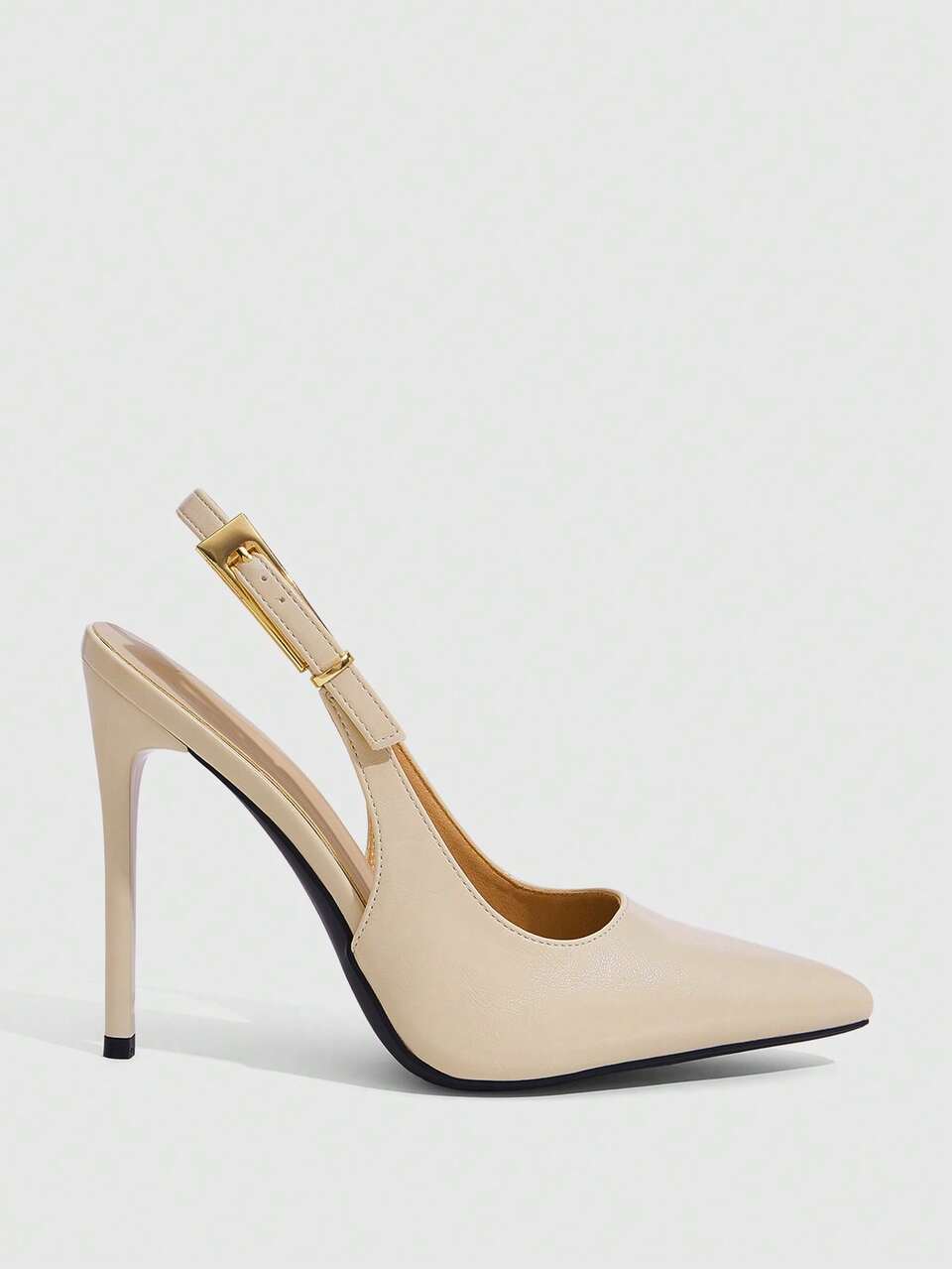 CUCCOO SZL Women's Pointed Toe Apricot Back Strap Elegant Sexy Stiletto High Heels, Suitable For Parties, Gatherings, Banquets And Other Occasions Fall Shoes
