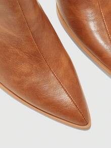 CUCCOO BIZCHIC Ladies' Brown Side Zipper Pointed High Heels And Ankle Fashion Boots For Autumn And Winter Commuting, Versatile For Daily Elegant Fall Boots - Brown - View 6
