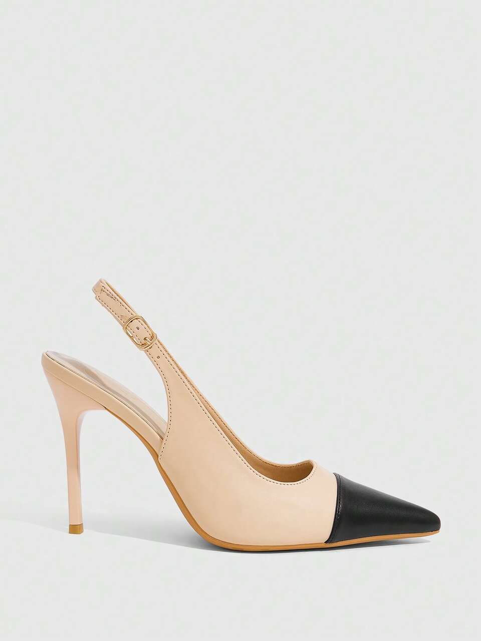 CUCCOO SZL Women Shoes Women's Pointed-Toed Stiletto Apricot Building Color Back-Lift Women's High-Heeled Shoes Simple Temperament Elegant Fashion Sexy