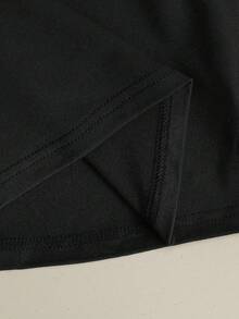 GlowEve CURVE Women's Fashion Elegant Long Sleeve Turn Collar Colorblock Button T-Shirt, Suitable For Daily Commute And Home Wear - Black - View 10