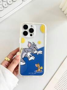 TOM & JERRY X SHEIN A Stylish, High-End Printed Pattern Protective Phone Case Design, Perfect For IPhone – A Cute, Fashionable, And Sophisticated Phone Case. - Multicolor - View 4