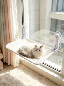 Wall-Mounted Cat Hammock, Indoor Cat Wall Furniture, Sturdy And Durable Solid Wood Material, Stable Cat Wall Shelves For Climbing And Resting, Easy To Assemble - Apricot - View 10