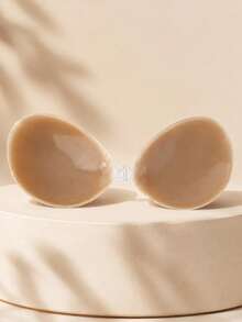 SHEIN 加厚小乳貼，適合婚禮攝影，聚攏隱形胸罩，防下垂細肩帶矽膠胸墊 - 咖啡棕 - 查看 3