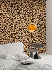 Leopard Print Self-Adhesive Vinyl Wallpaper-Detachable Texture Contact Paper, With Water Drop Matching Pattern, Waterproof Peel-Off Paste Wall Covering, Suitable For Living Room, Bedroom, Kitchen Renovation, Renovation Sticker Peeling Wall Panel - 1PC - View 7