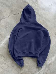 STEELVANCE Áo hoodie nỉ nam tay dài in chữ, dáng rộng thoải mái, phong cách thường ngày - Nhiều màu - Xem 4