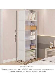 Multifunctional Easy-Install Minimalist Storage Cabinet, Dust-Proof Bookshelf, Ideal For Office, Classroom, Living Room, Bedroom, Dorm - Multicolor - View 14