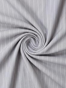 EverLounge British Style Minimalist Fashion Men's Light Gray Striped Fabric Lounge Pants - Grey - View 4