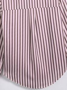 Tween Girl Striped Sun Protection Shirt, Spring/Summer, Korean Style,Holiday,Summer,Travel - Pink - View 9