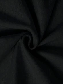 Muchica 大尺碼字母刺繡運動衫 秋季 - 黑色 - 查看 5