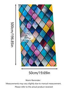 1 Roll Retro Diamond Window Decorative Privacy Film, Rainbow Grid Pattern, Non-Adhesive UV Blocking Static Cling Window Film, Suitable For Home Decor - multicolor - View 22