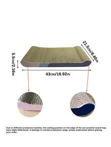 1PC Simple Large Cardboard Cat Scratcher Bed, Sturdy Durable Indoor Cat Scratching Pad For Kittens Resting Napping & Playing, Multi-Purpose Home Pet Furniture Decor, Ideal Gift For Cat Owners - one-size - View 4