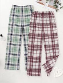 SHEIN 2PCS Women Sleep Bottoms - Multicolor - View 2