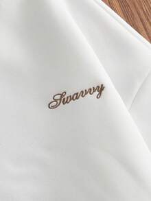 SWAVVY Men's Spring/Autumn Casual Standard Size Black Pullover Sweatshirt With Embroidered Collar - White - View 4