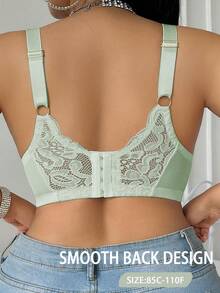 Divavoom Sujetador con aros de encaje talla grande, 1 pieza - verde menta - Ver 3