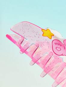 SHEIN X Care Bears 時尚可愛卡通髮夾，適合女孩與女士，居家、沐浴、美容護理、美髮造型完美適用 - 粉色 - 查看 4
